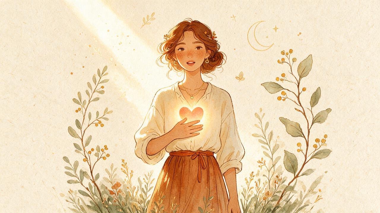 手绘插画：学会平静而坚定地表达自己的女孩